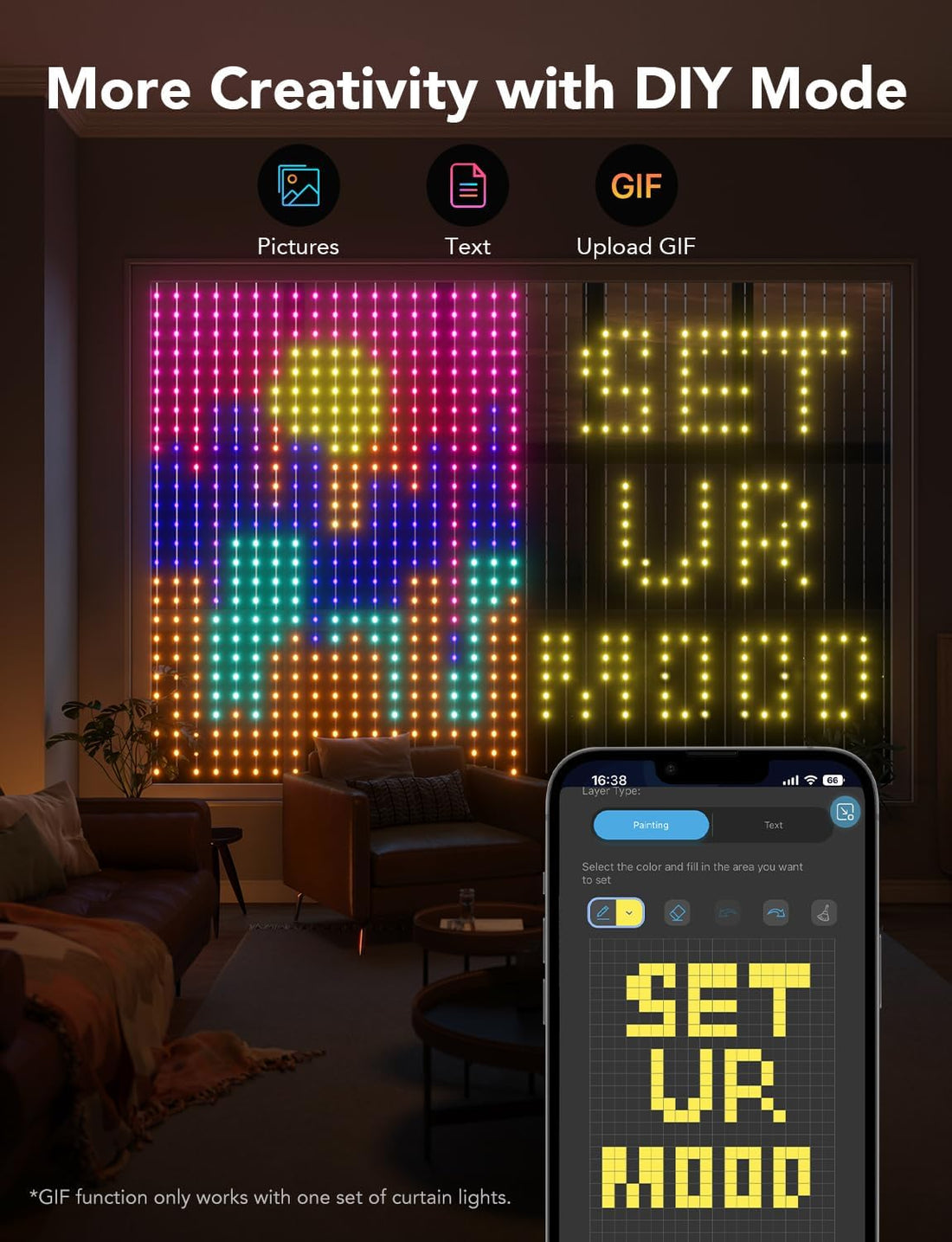 Govee Smart LED Curtain String Lights