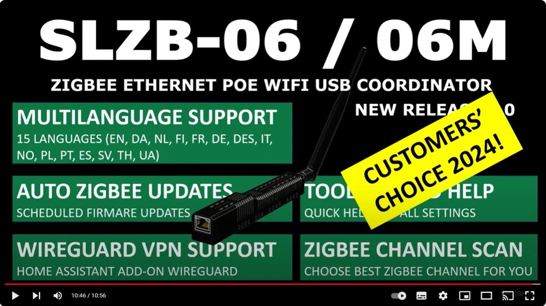 SMLIGHT SLZB-06 Zigbee 3.0 Gateway Coordinator