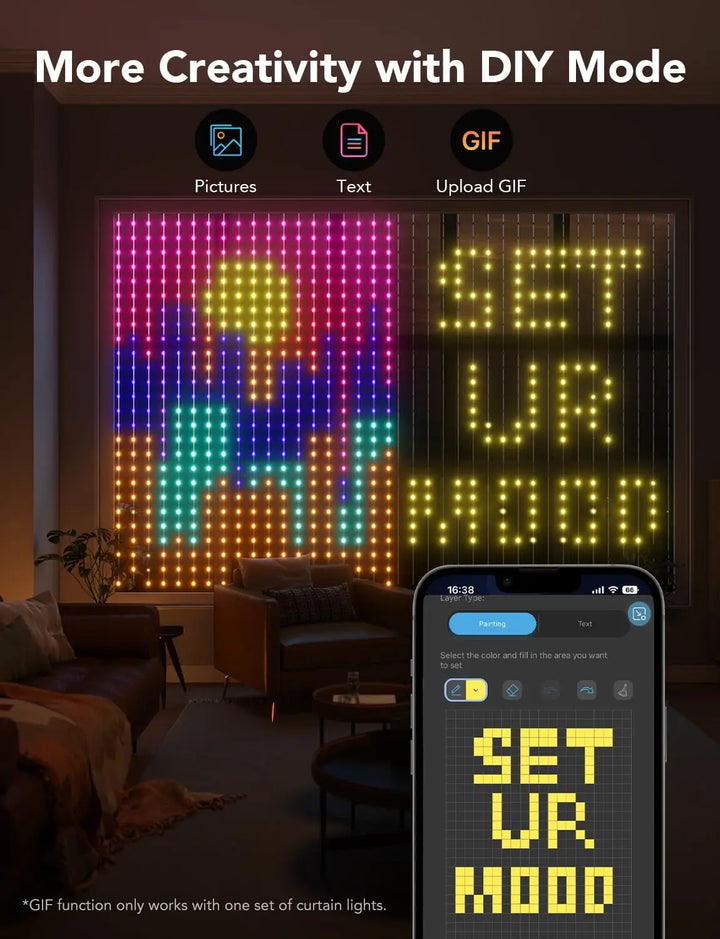 Govee Smart LED Curtain String Lights