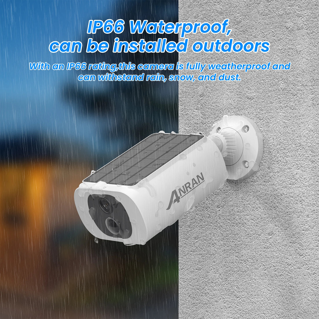 ANRAN Wireless Solar Security Camera Set – 3MP  Product Description (Bullet Points):