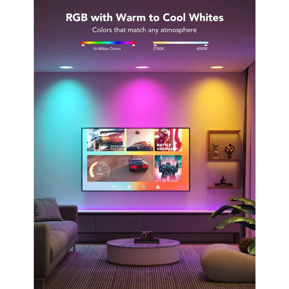6" Smart RGBWW Recessed LED Downlight
