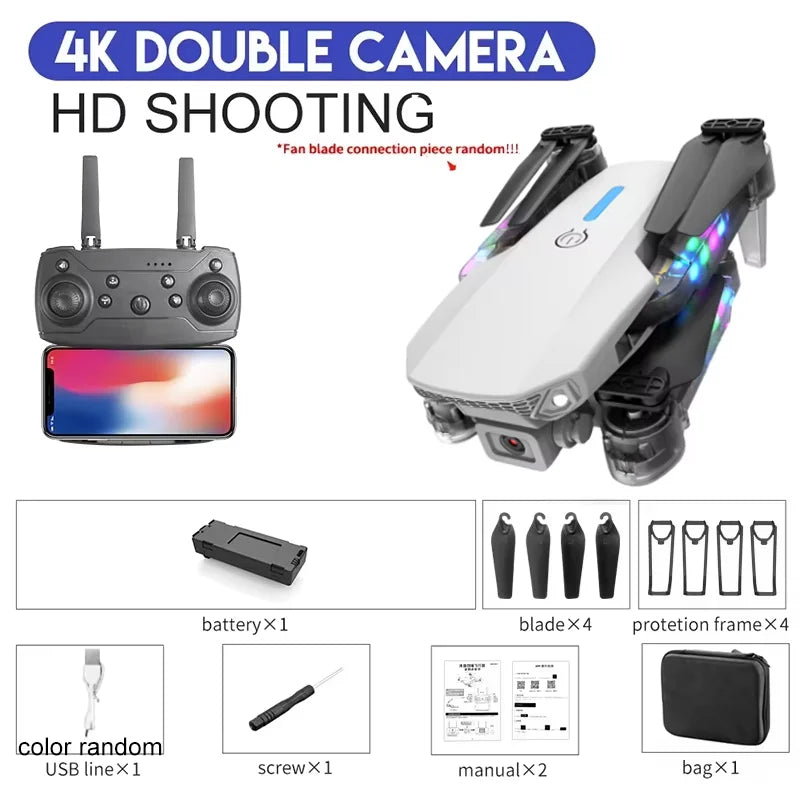 KBDFA E88 4K Foldable RC Drone