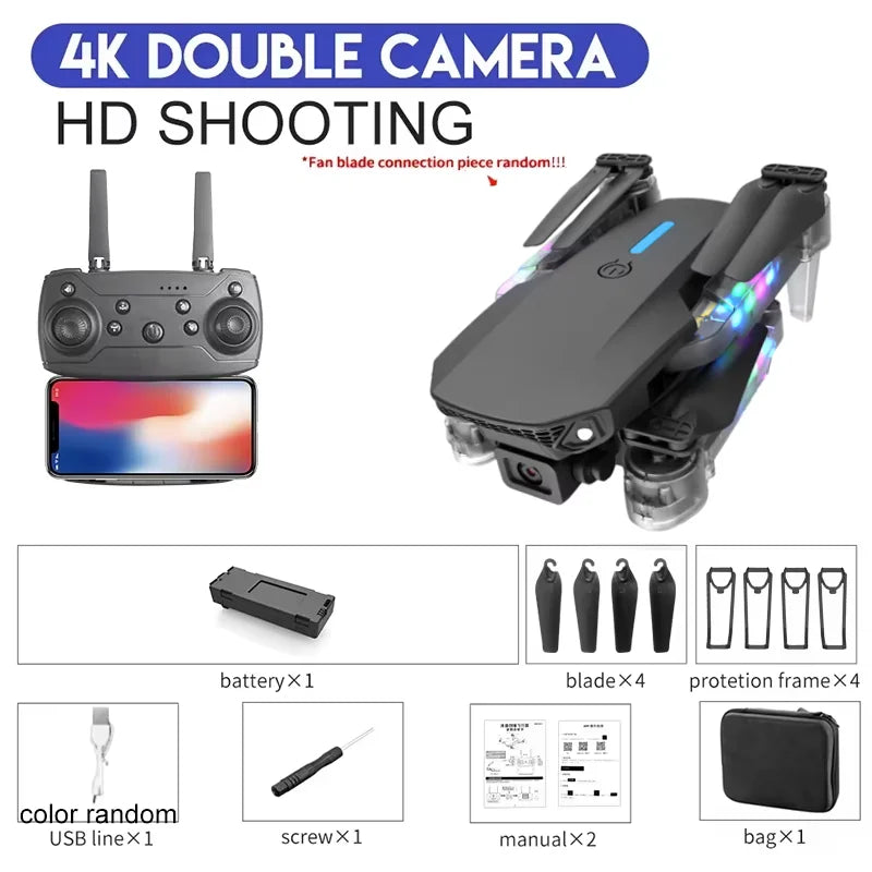 KBDFA E88 4K Foldable RC Drone