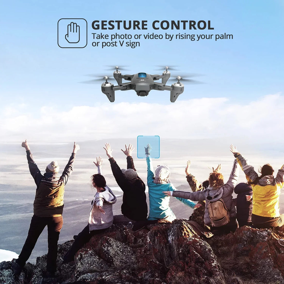 Deerc D10 1080P FPV Drone with Case & 2 Batteries