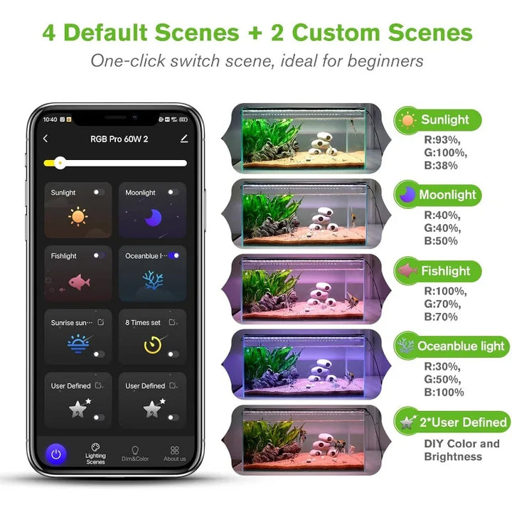 60W Smart Bluetooth Aquarium LED Light