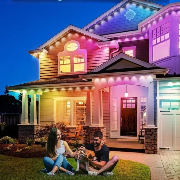 Smart Color-Changing Eave String Lights – Waterproof