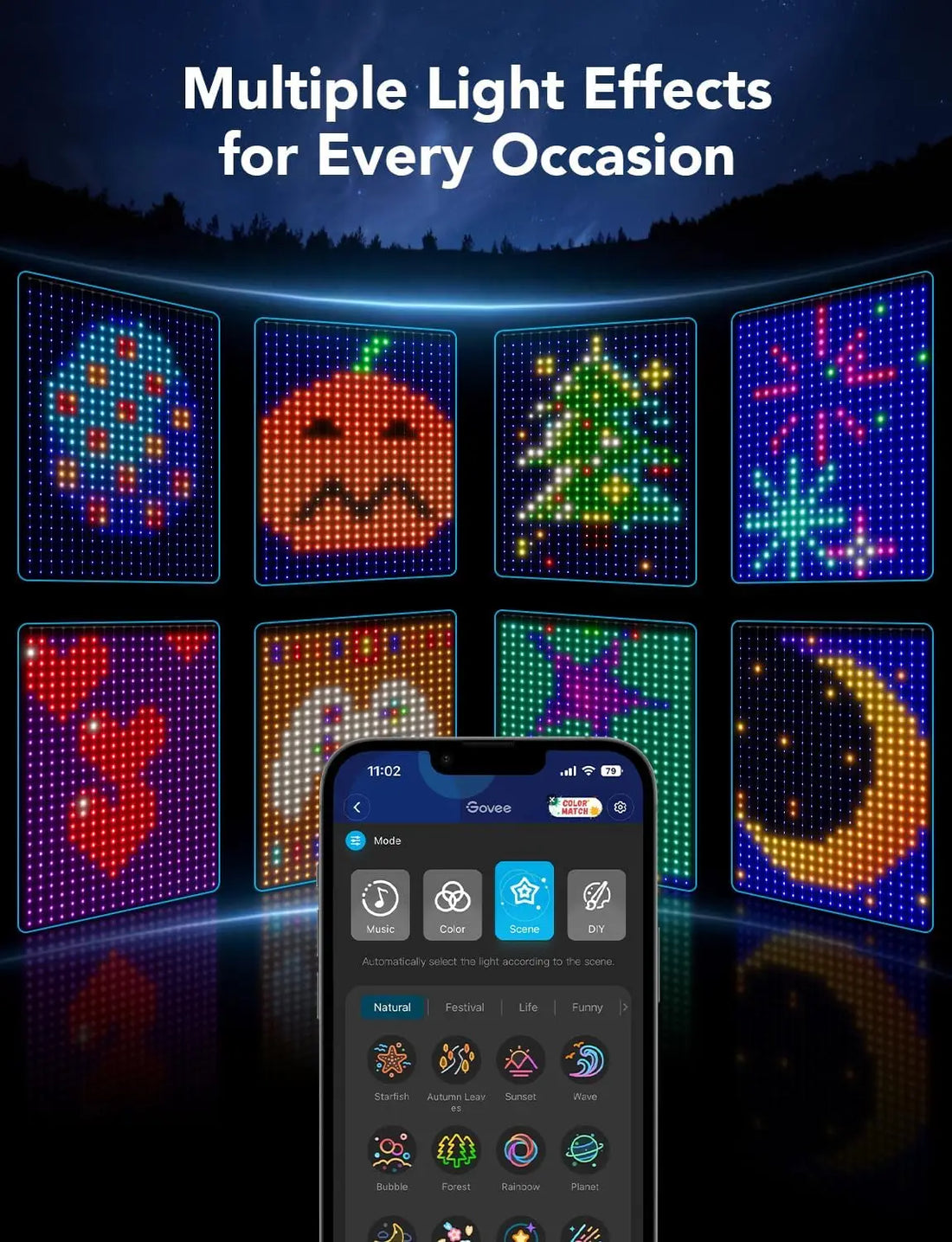 Govee Smart LED Curtain String Lights