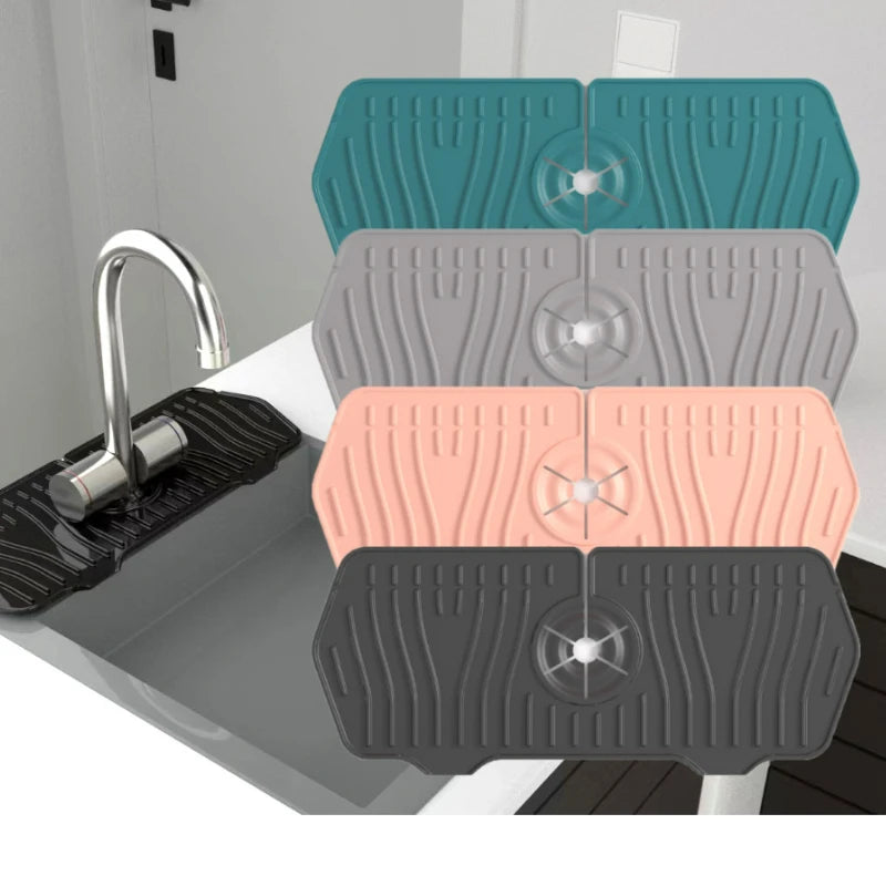 Silicone Faucet Splash Guard – Foldable Sink Water Pad