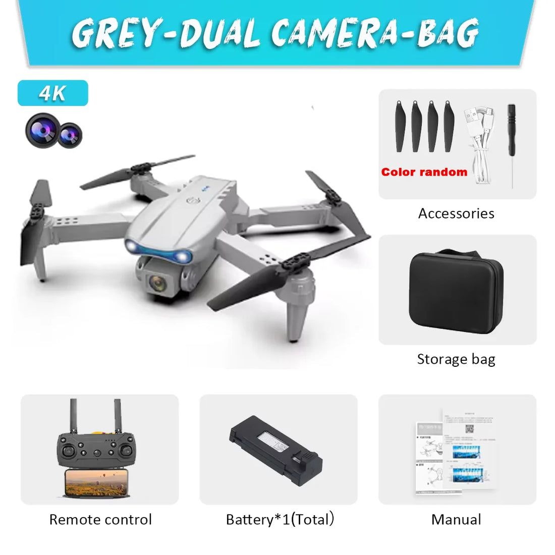 E99Pro 4K Dual Camera FPV Drone