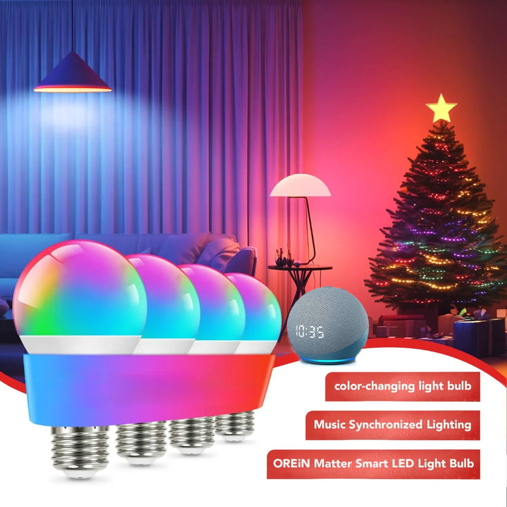 Smart A19 RGB Wi-Fi Bulb with Music Sync