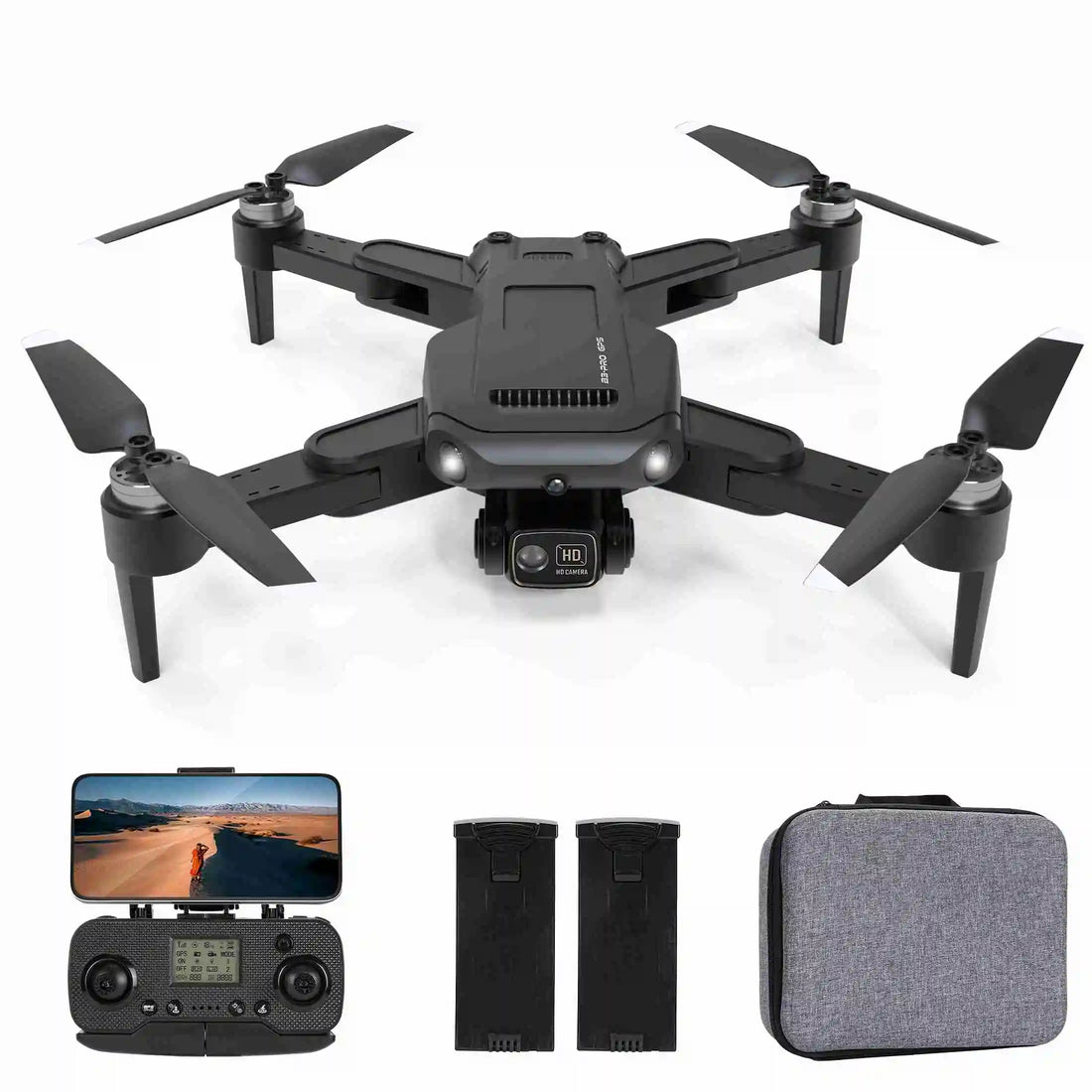GPS RC Drone with Brushless Motor & Dual Batteries