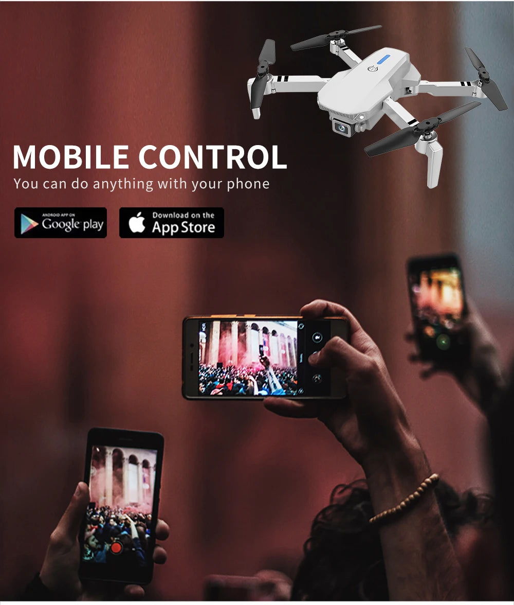 KBDFA E88 4K Foldable RC Drone