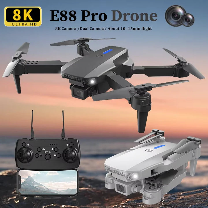 KBDFA E88 4K Foldable RC Drone