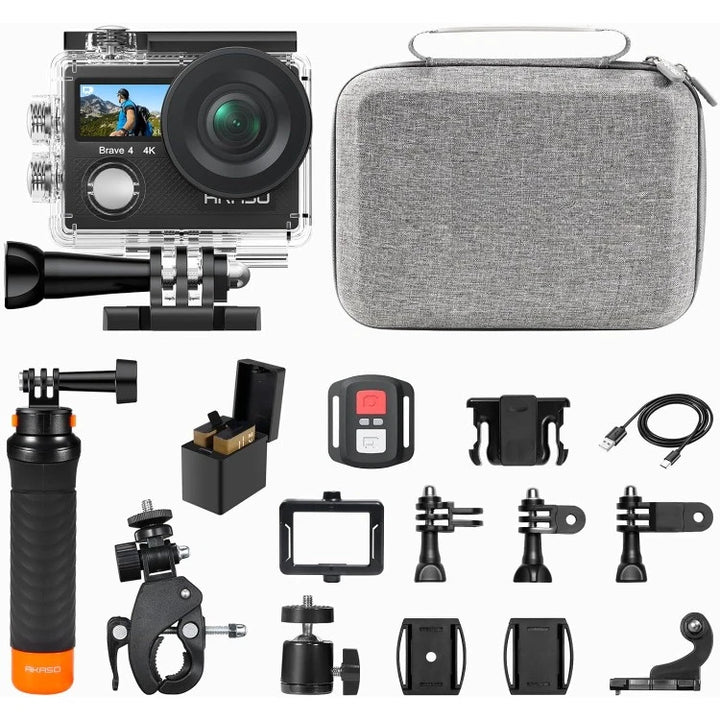 AKASO Brave 4 4K Action Camera Bundle