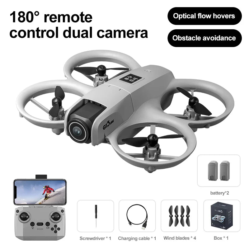 GT3 Dual-Camera Foldable Drone with Obstacle Avoidance