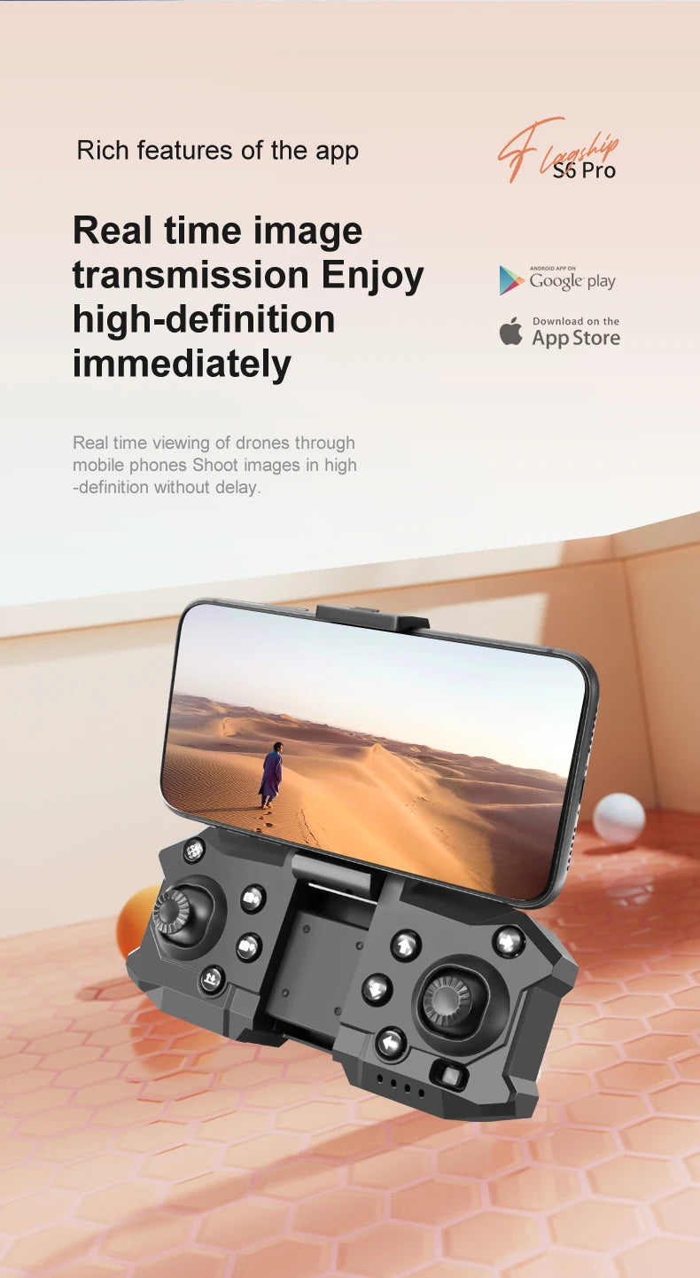 S6 Pro 5G Drone with Dual HD Cameras & Obstacle Avoidance