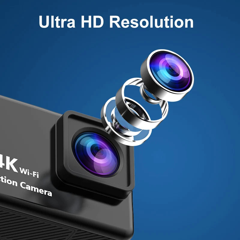 4K Ultra HD Action Camera with WiFi & Waterproof Case