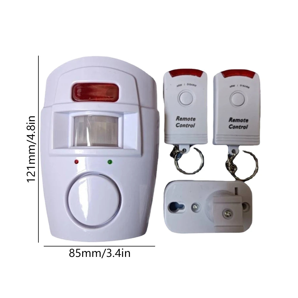 Wireless PIR Motion Sensor Alarm with 2 Remotes
