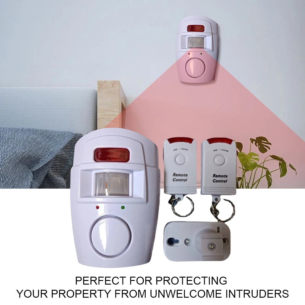 Wireless PIR Motion Sensor Alarm with 2 Remotes