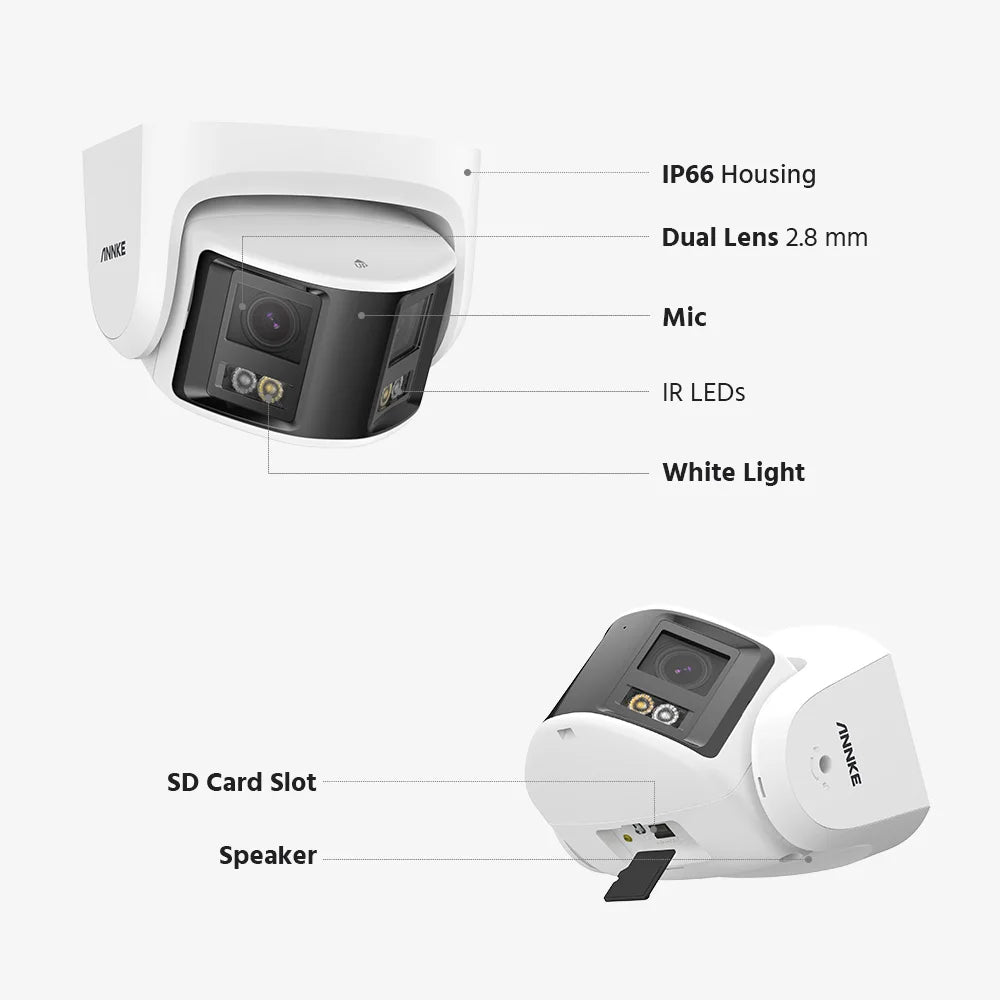 ANNKE 8MP Dual-Lens 4K PoE Outdoor Security Camera