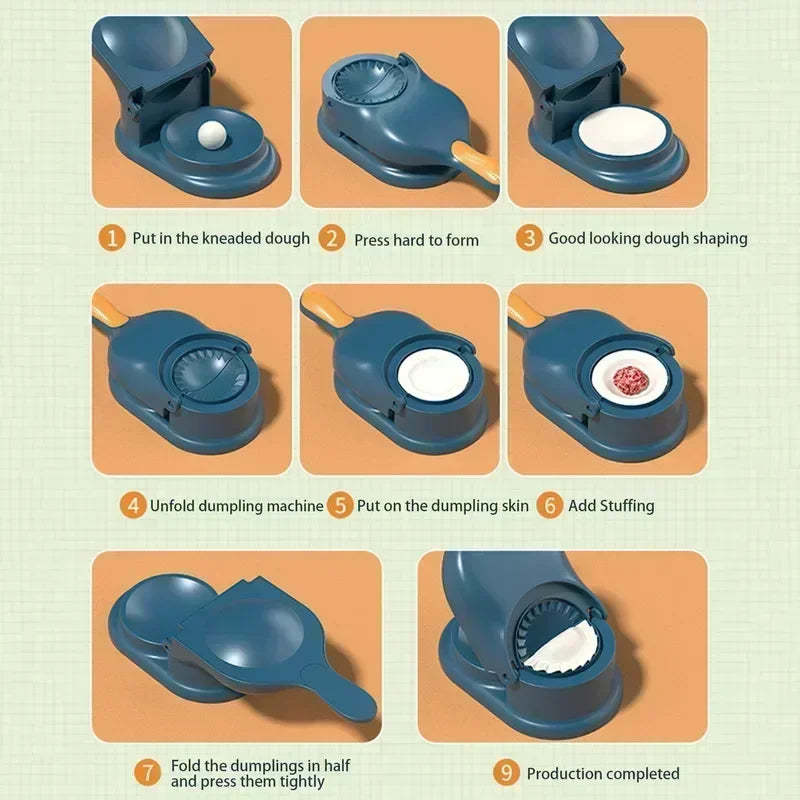 2-in-1 Dumpling Maker & Dough Press Kit