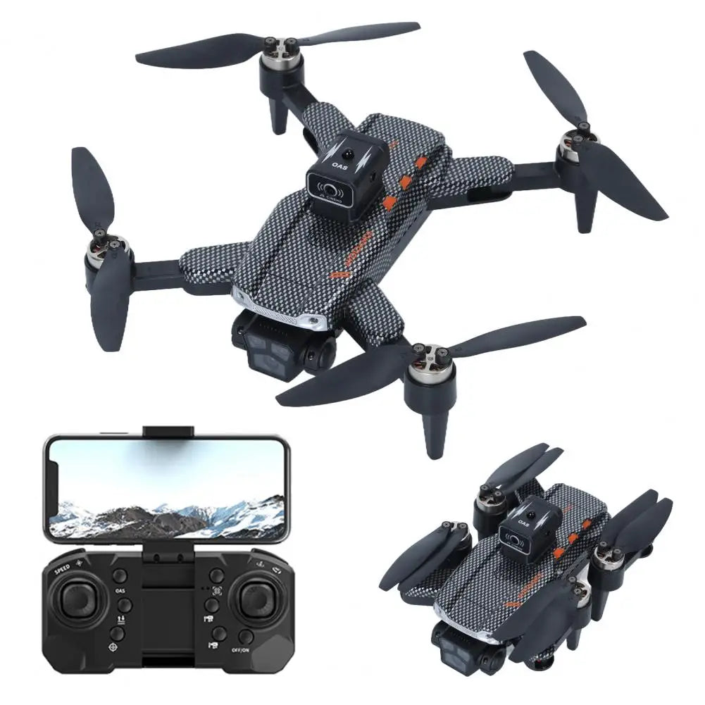 Foldable Smart Drone with 3 Cameras & Obstacle Avoidance