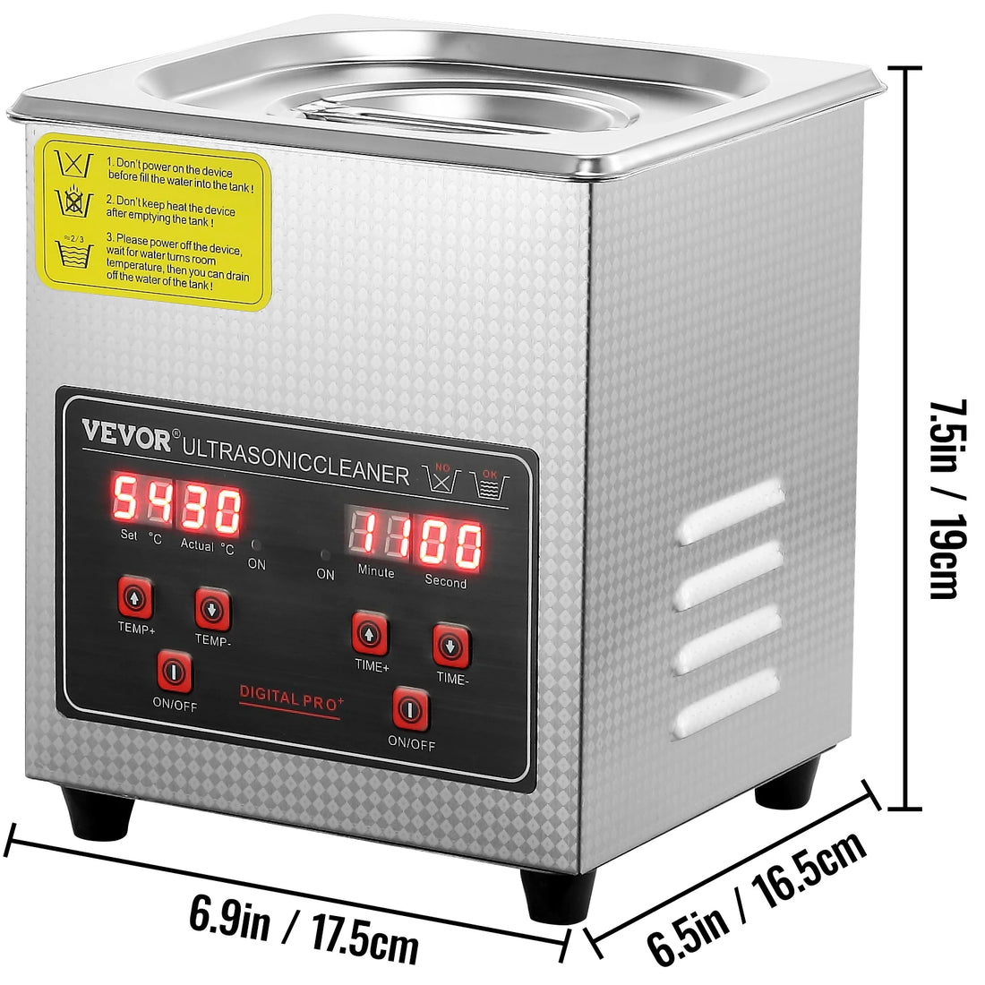 VEVOR Ultrasonic Cleaner – 2L to 30L Stainless Steel