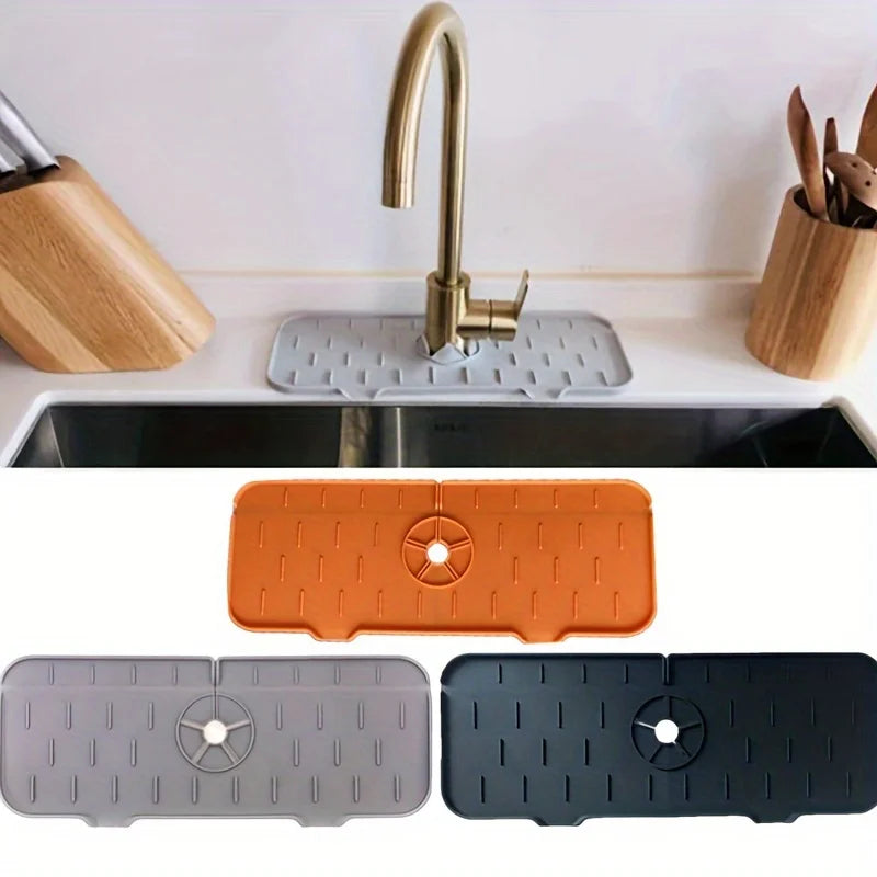 Silicone Faucet Splash Guard – Foldable Sink Water Pad