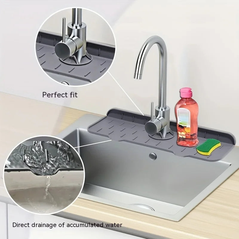 Silicone Faucet Splash Guard – Foldable Sink Water Pad
