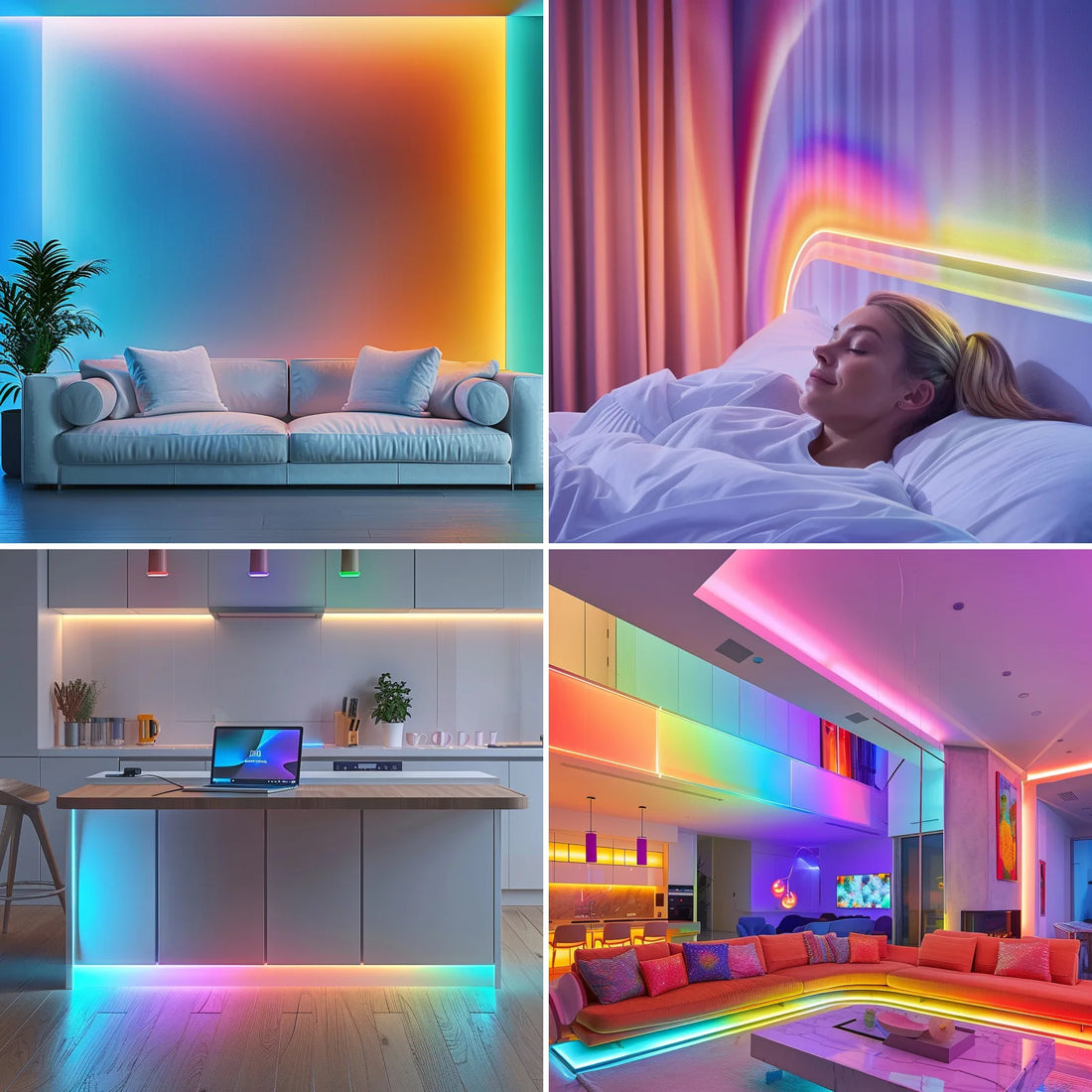 200ft Smart RGB LED Light Strip with Music Sync