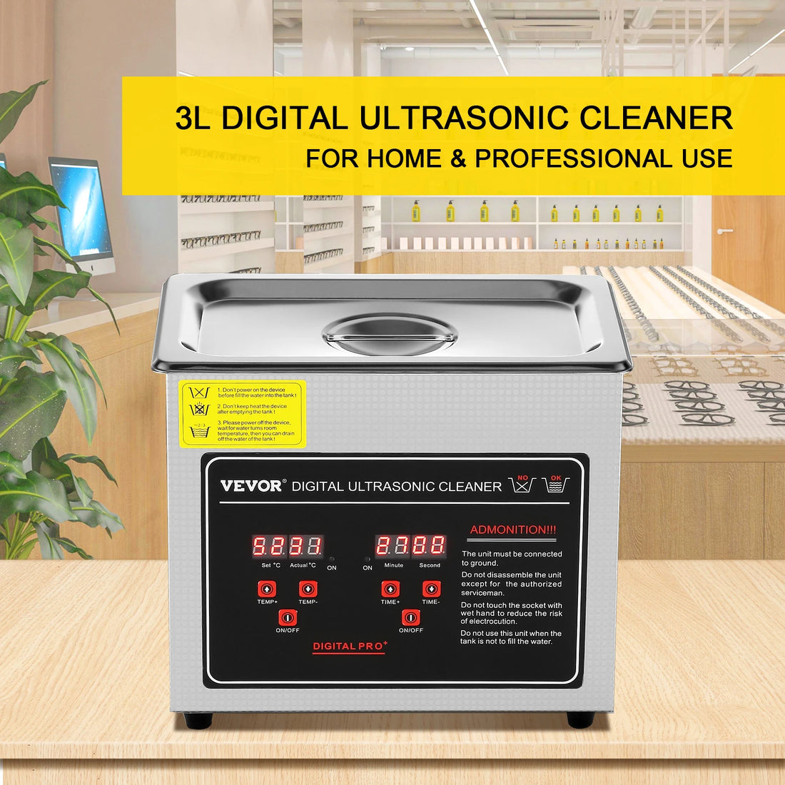 VEVOR Ultrasonic Cleaner – 2L to 30L Stainless Steel