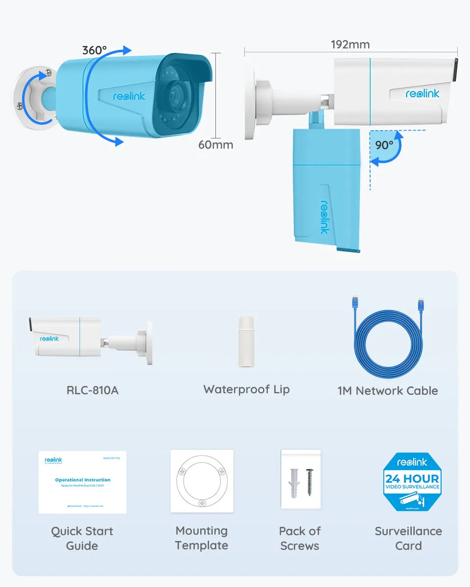 Reolink RLC-810A 4K PoE Outdoor Security Camera