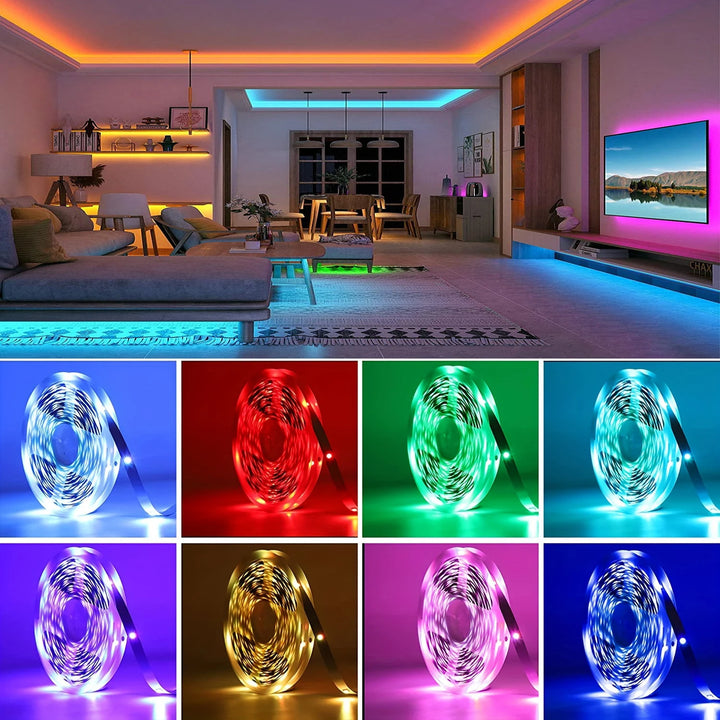 RGB LED Strip Lights with App Control (5–30m)