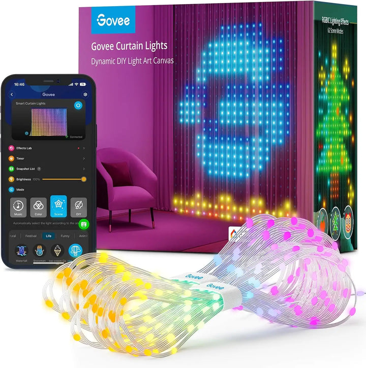Govee Smart LED Curtain String Lights