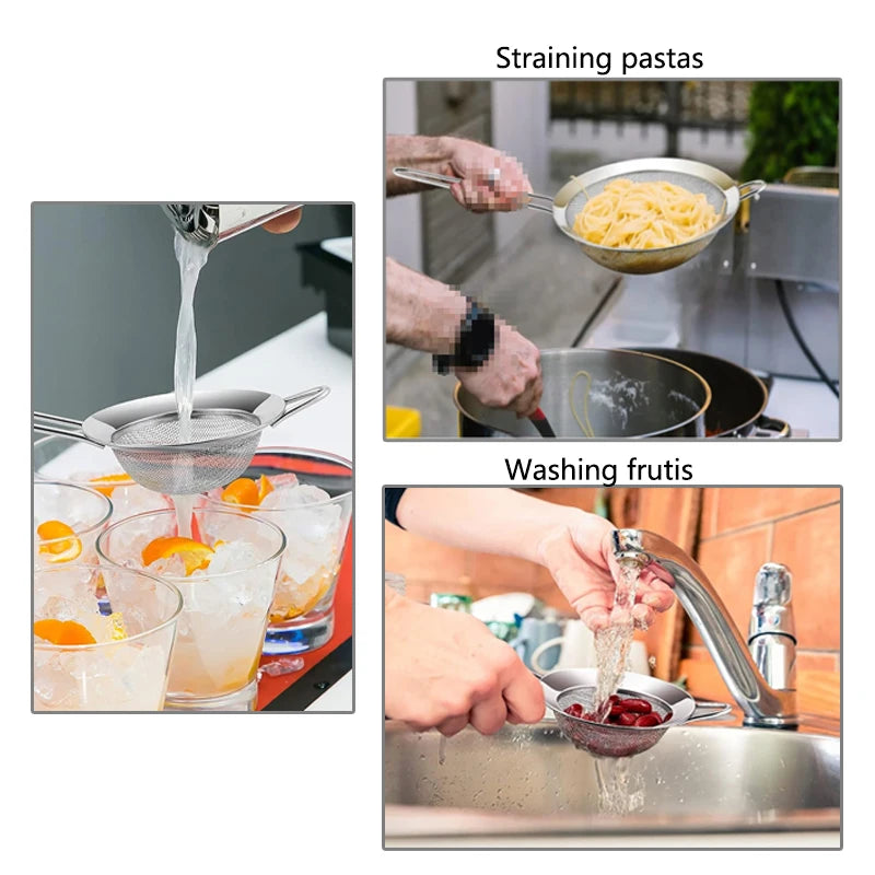 Stainless Steel Fine Mesh Strainer Set (1–4pcs)