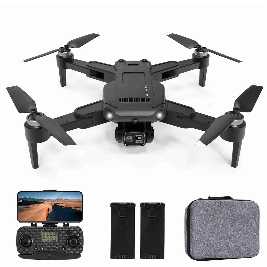 GPS RC Drone with Brushless Motor & Dual Batteries