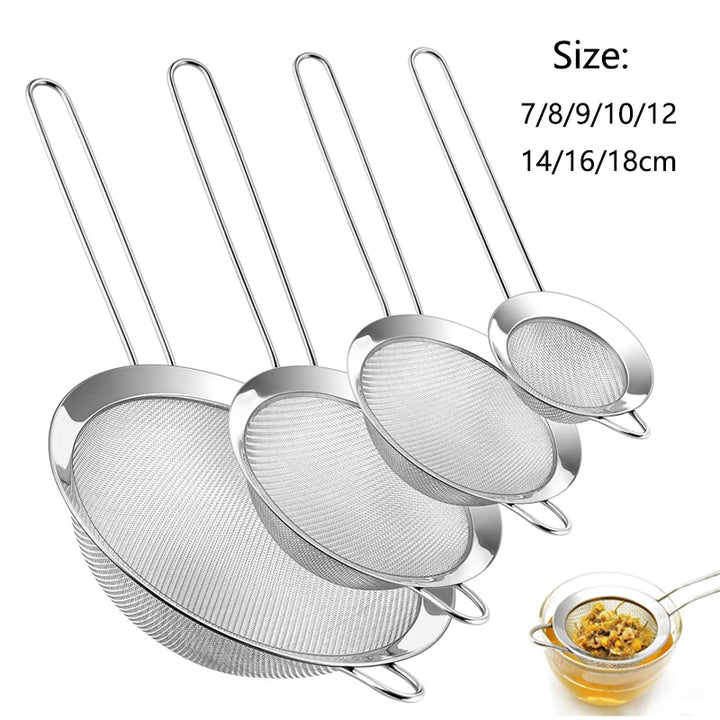 Stainless Steel Fine Mesh Strainer Set (1–4pcs)