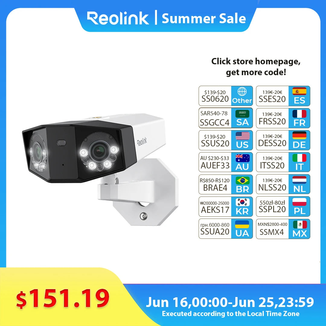 Reolink 16MP Duo 4K PoE Security Camera – 180° View