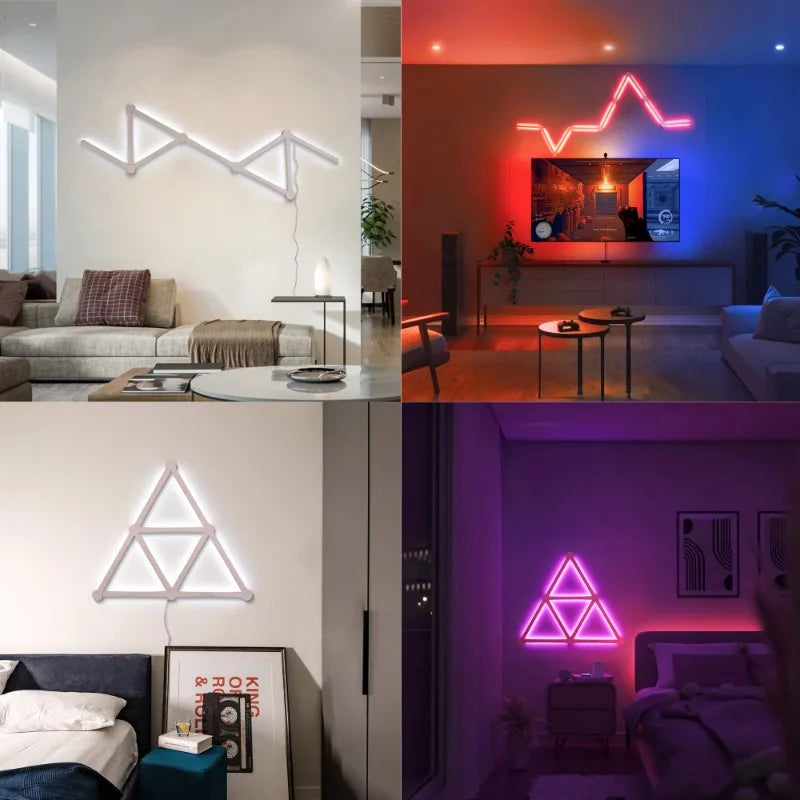 9pcs RGBW Smart Modular Music Sync Wall Lights