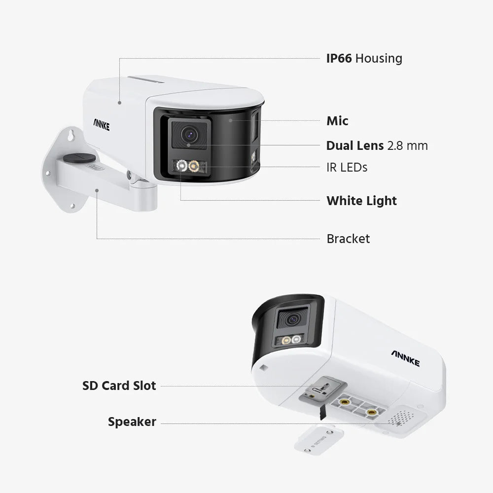 ANNKE 8MP Dual-Lens 4K PoE Outdoor Security Camera
