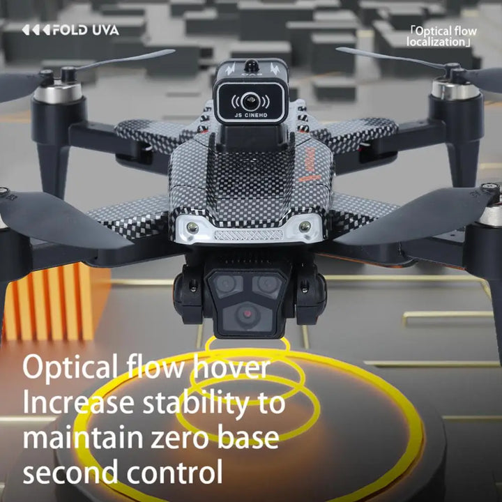 Foldable Smart Drone with 3 Cameras & Obstacle Avoidance