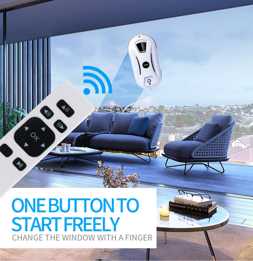 Ultra-Thin Window Cleaning Robot with Remote Control