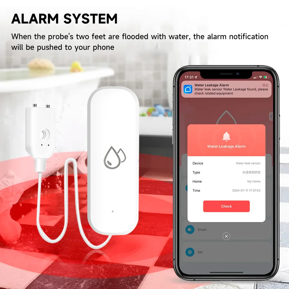 Tuya Smart Water Leak Sensor – WiFi/ZigBee
