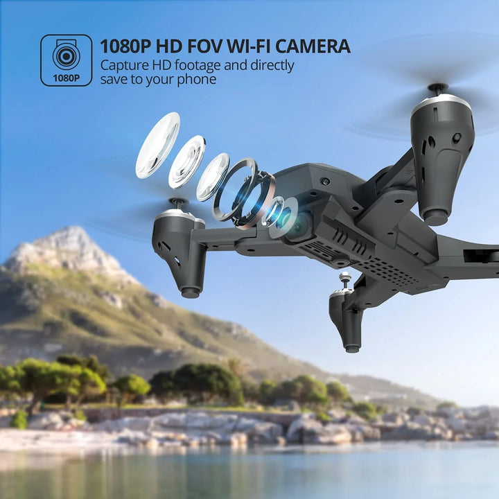 Deerc D10 1080P FPV Drone with Case & 2 Batteries