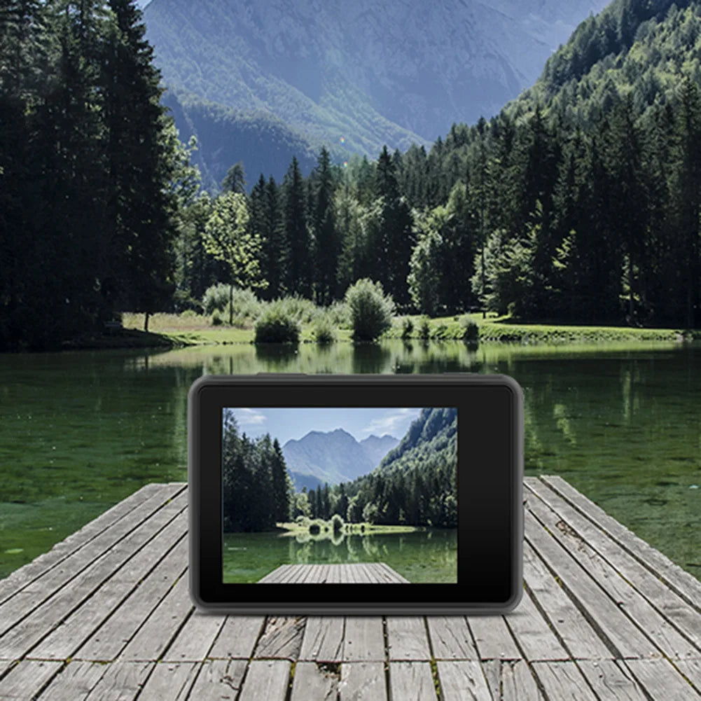 4K WiFi Action Camera with Dual Screen & Waterproof Case