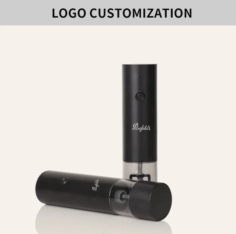 USB Rechargeable Electric Salt & Pepper Grinder – Adjustable Coarseness
