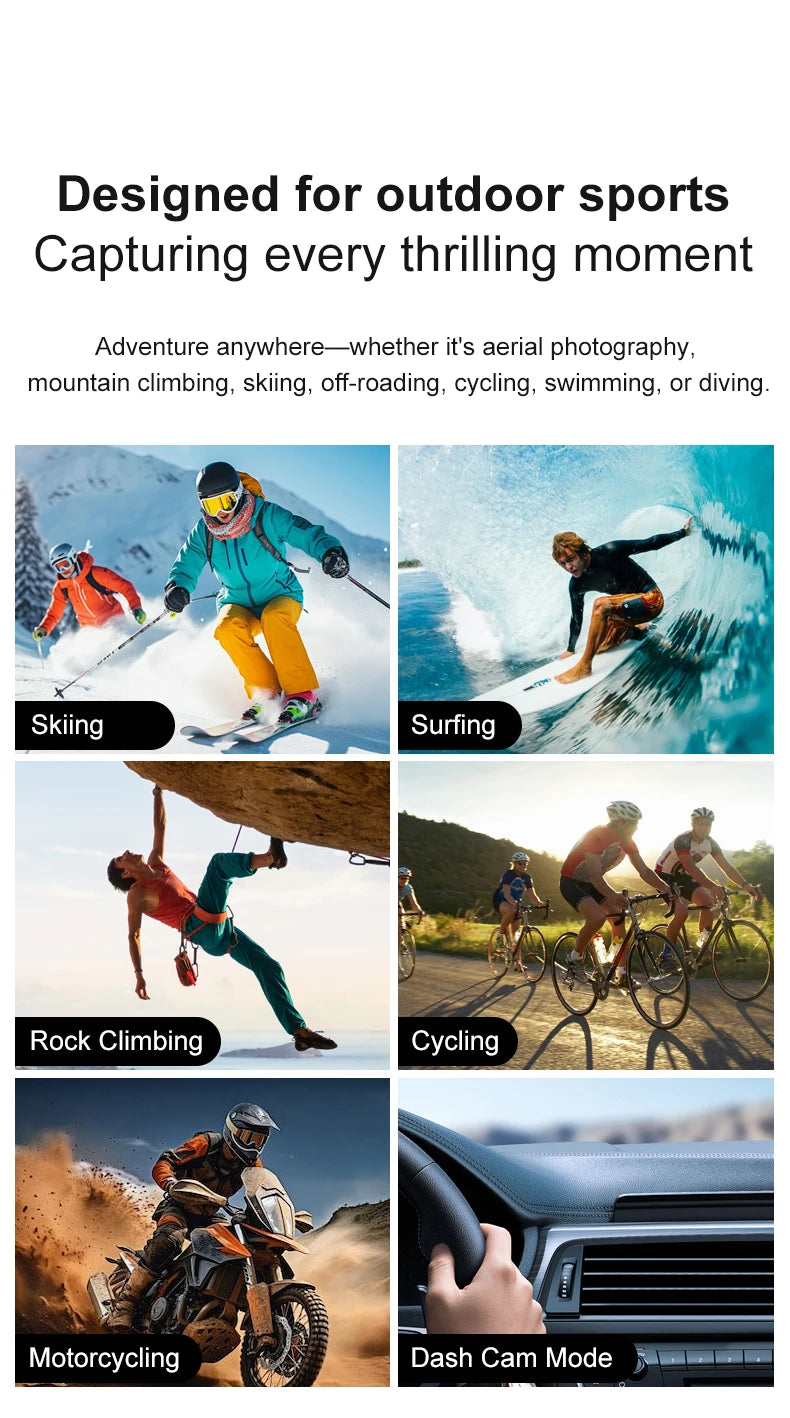 4K Ultra HD Action Camera with WiFi & Waterproof Case