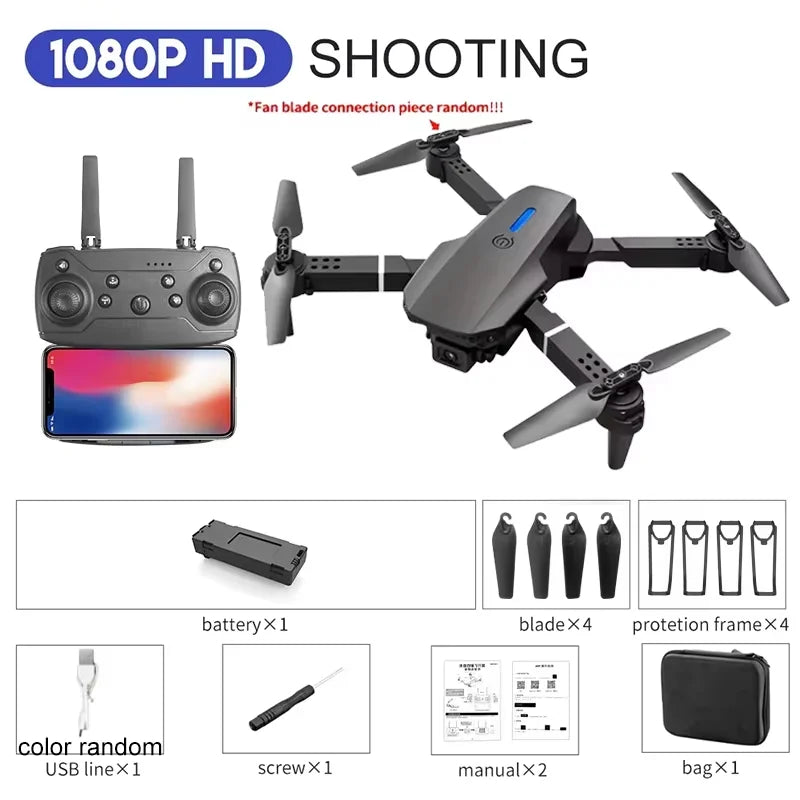 KBDFA E88 4K Foldable RC Drone