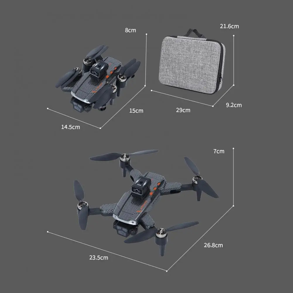 Foldable Smart Drone with 3 Cameras & Obstacle Avoidance