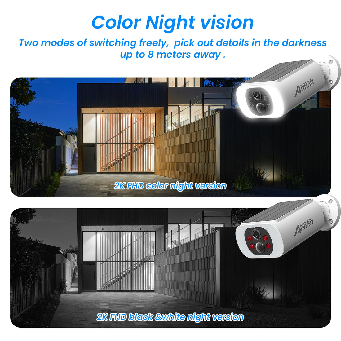 ANRAN Wireless Solar Security Camera Set – 3MP  Product Description (Bullet Points):
